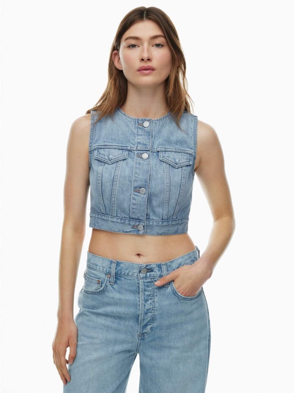 Aritzia Denim Forum The 90s Denim top